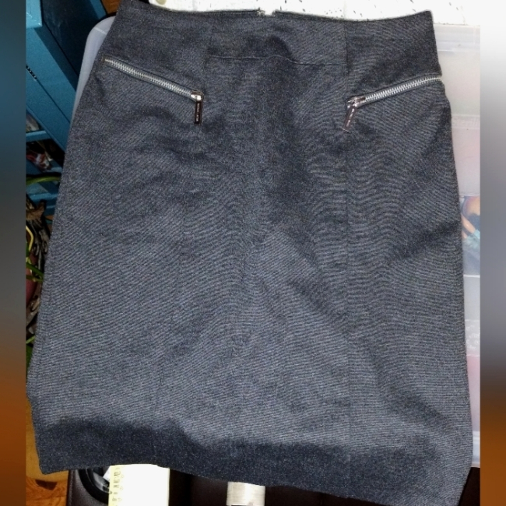 Michael Kors Dark Gray Skirt Zippers Design